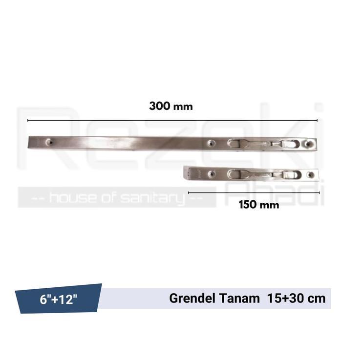 Terbaru - Grendel Tanam / Slot Pintu / 60cm / Flushbolt