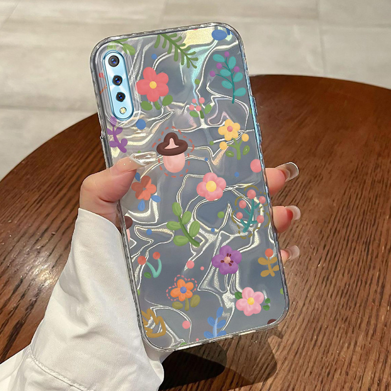 Casing Hp VIVO S1 VIVO S1 Pro Case Casing Pola Banyak bunga HP Kasing Kasus ponsel transparan mewah 