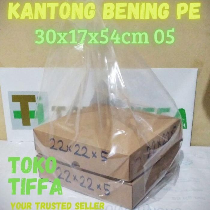 Kresek Pe Bening 30 Kantong Plastik Tebal 05 Isi 50