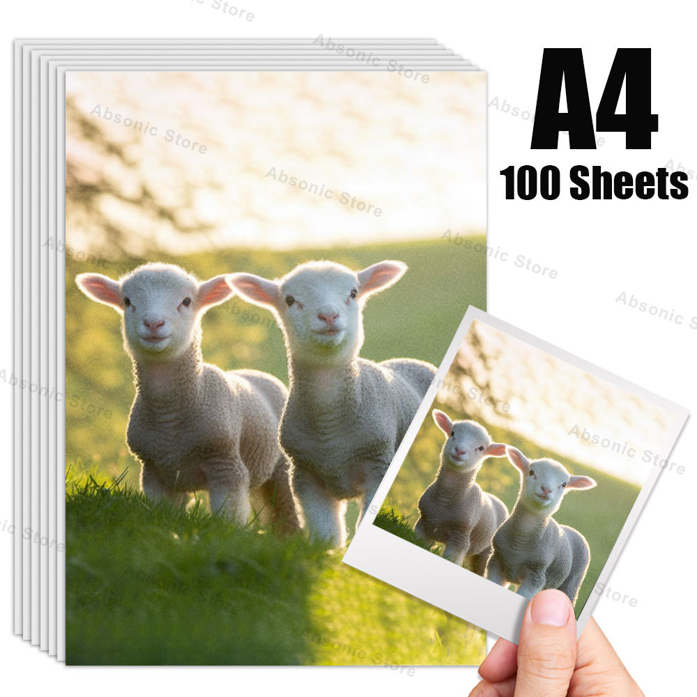 100 Sheets Matte Film Self Adhesive Laminating Sheets Holographic Laminate Film Waterproof Sticker O