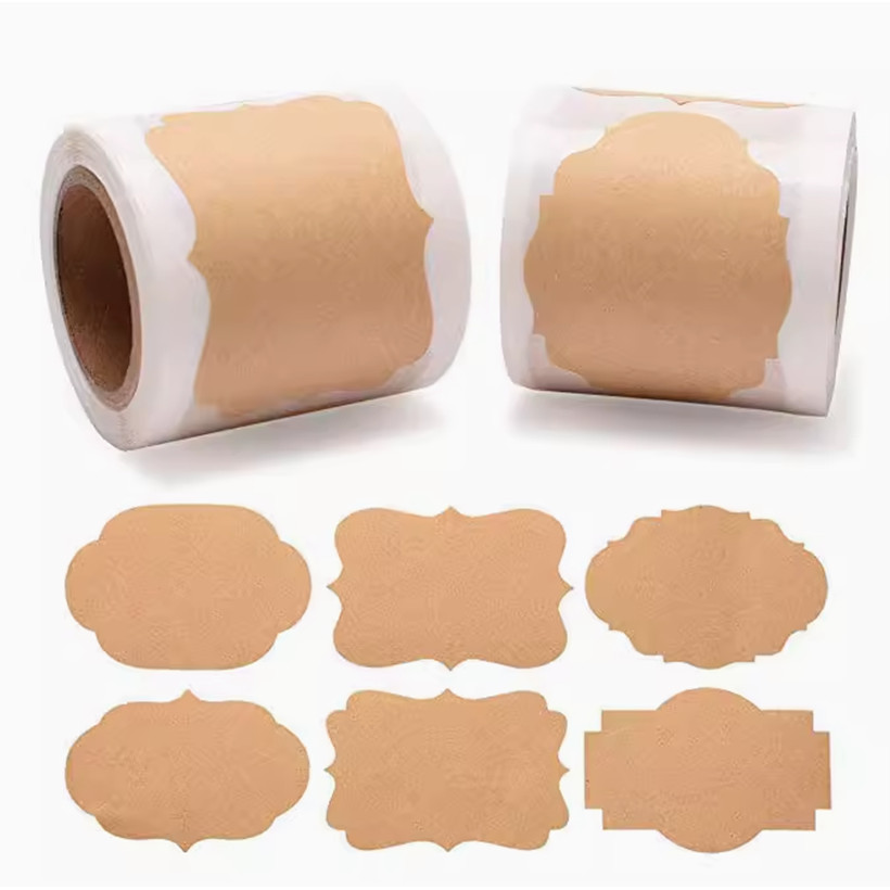 250 sheets/roll kraft paper blank custom sticker label handwritten DIY decorative packaging classifi