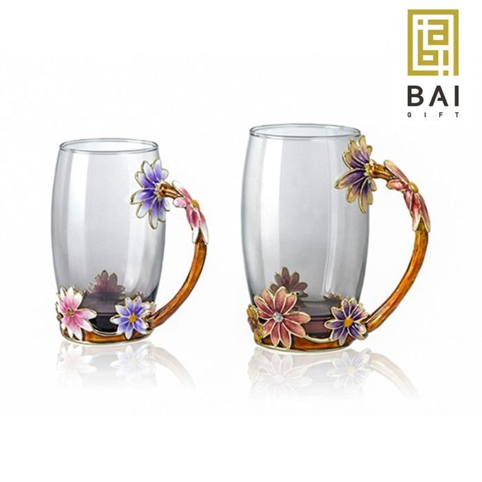 SET MINUM WADAH KRISTAL KACA TEKO PREMIUM GELAS DAN TEKO BAHAN KRISTAL KACA HADIAH SOUVENIR PAJANGAN