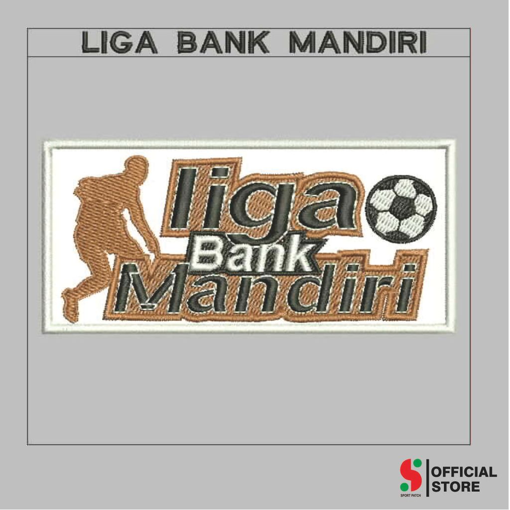 SPORT-598 PATCH LIGA BANK MANDIRI BORDIR KOMPUTER LOGO/EMBLEM BADGE