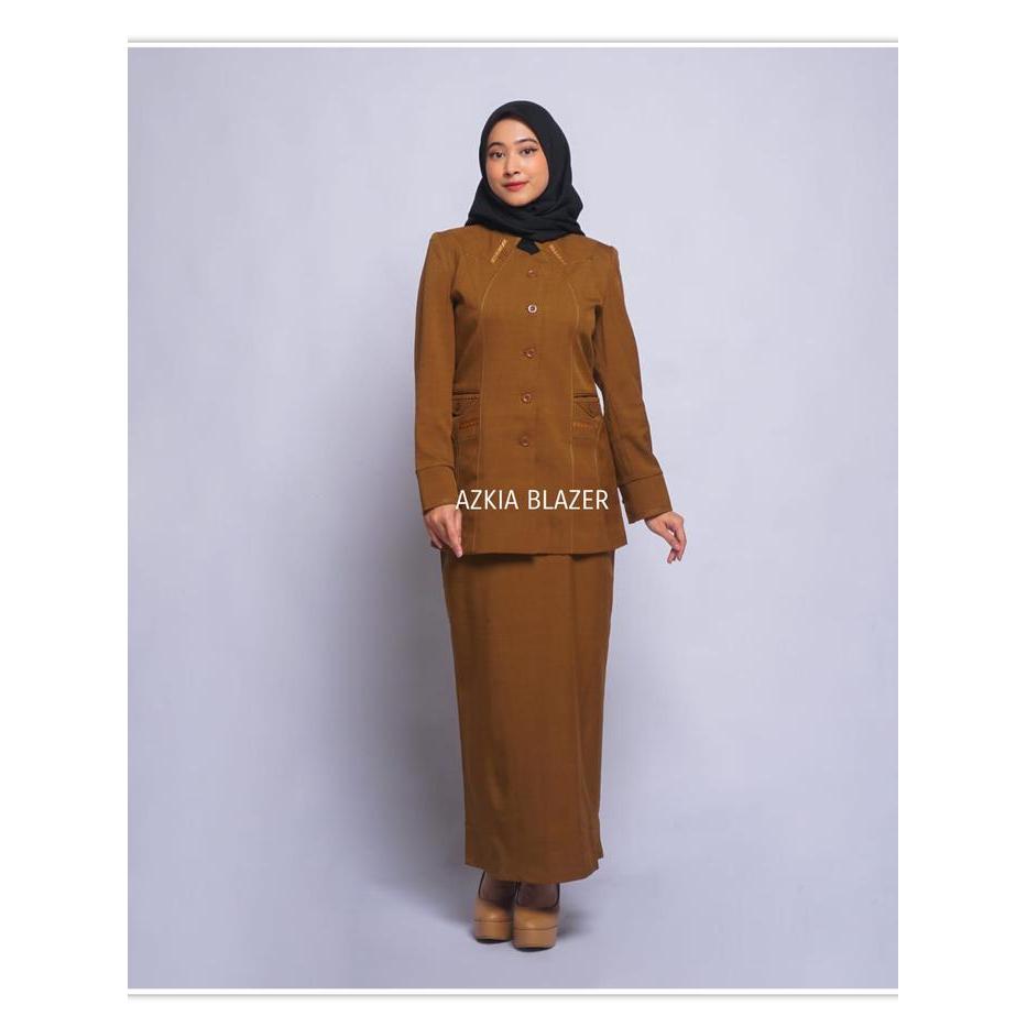 Seragam kerja stelan blazer kantor wanita terbaru modis modern kekinian reguler fit polyester