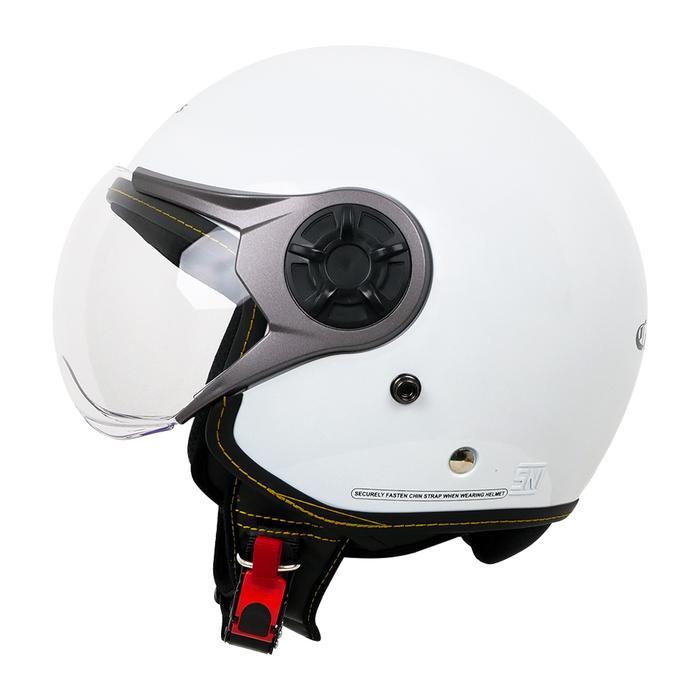 HELM CARGLOSS YRM VISOR HARDCOAT HALF FACE - WHITE