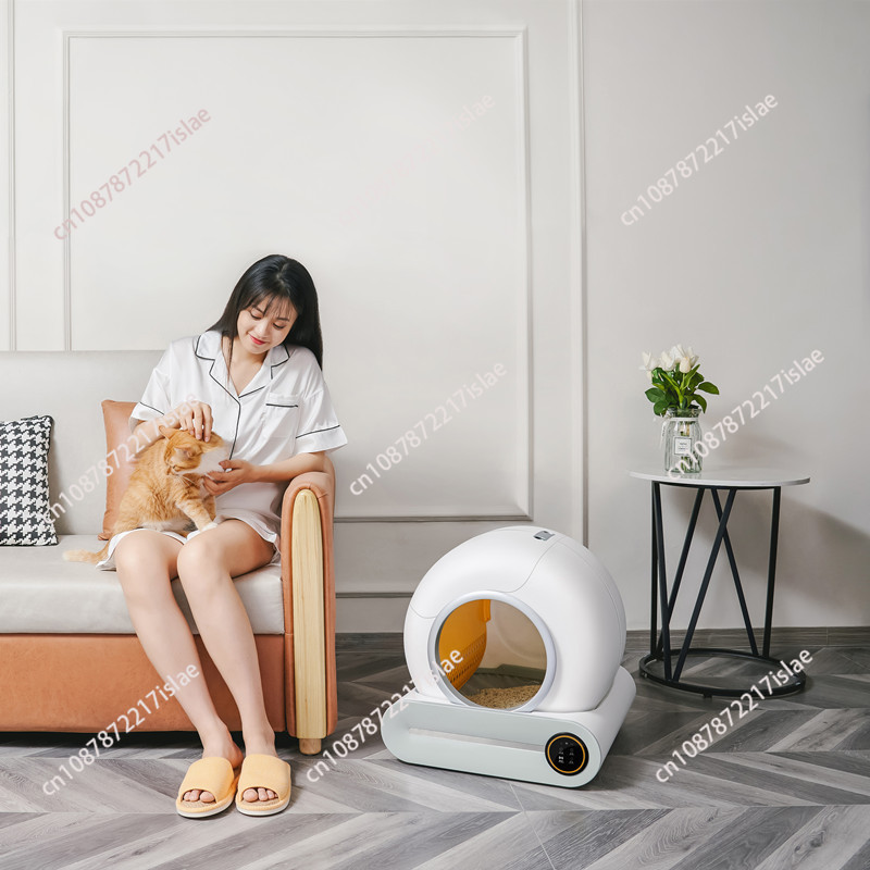 Pet Smart Cat Litter Box Cat Toilet, Fully Automatic Deodorizing Fully Enclosed Cat Litter Box