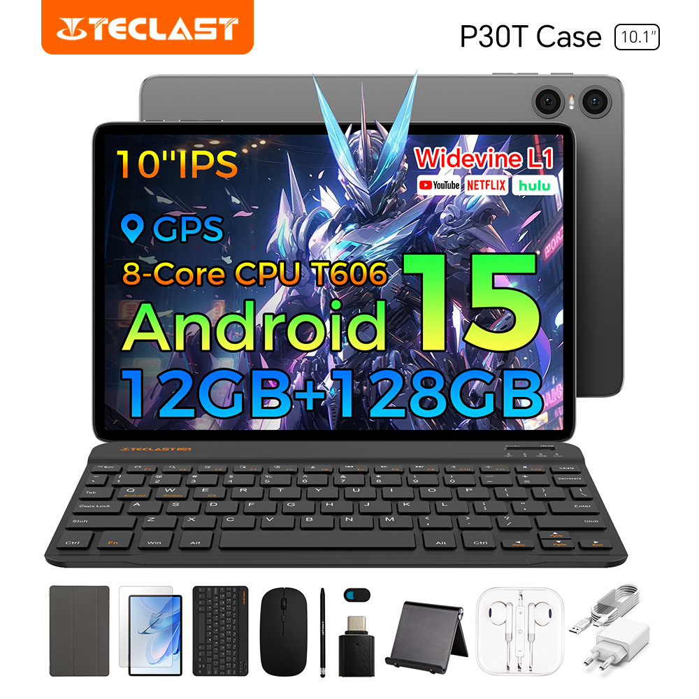 Teclast P30T Android 15 Tablet 10.1" I 12Gb Ram 128Gb Rom T606 8-Core 6000Mah