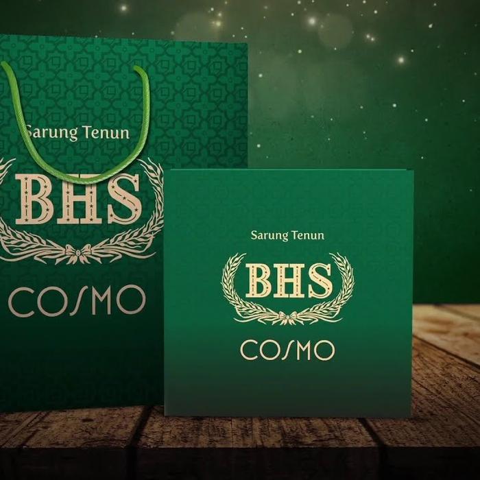 Bhs Sarung Cosmo Gold Warna Putih Original Berbusana Muslim Elegan & Berkelas Dengan Desain Simple