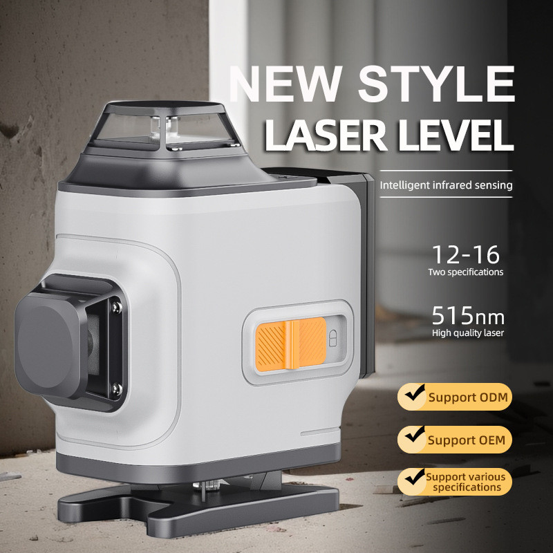 New 4D Laser Level 12/16 Lines Horizontal Vertical Cross Lines Special Outdoor Laser Level Wall
