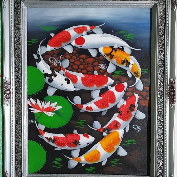 lukisan ikan koi angka 9