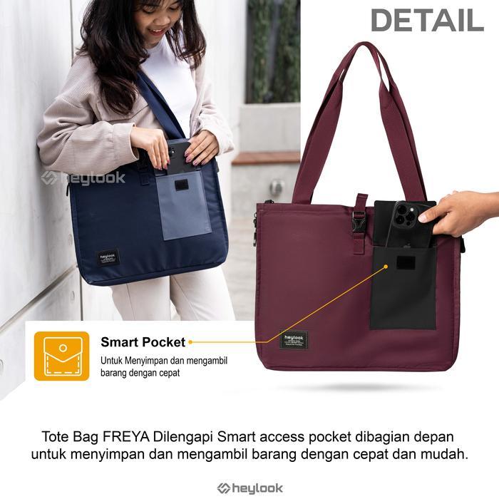 Bostanten Shop - Tote Bag Freya Tas Selempang Laptop Tas Multifungsi Pria Tas Jinjing