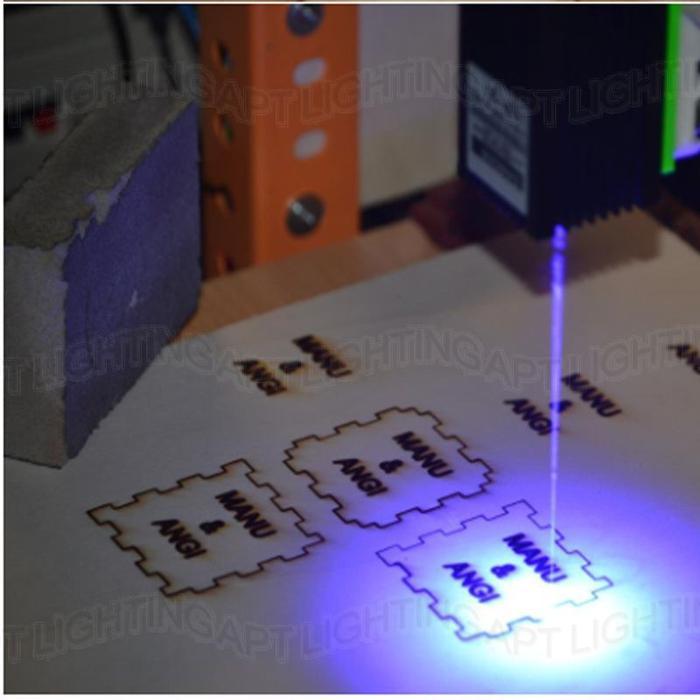 Diy 5500Mw Blue Purple Laser Head , 5.5W 450Nm Laser Machine Parts Laser Diode Laser Tube Cooling