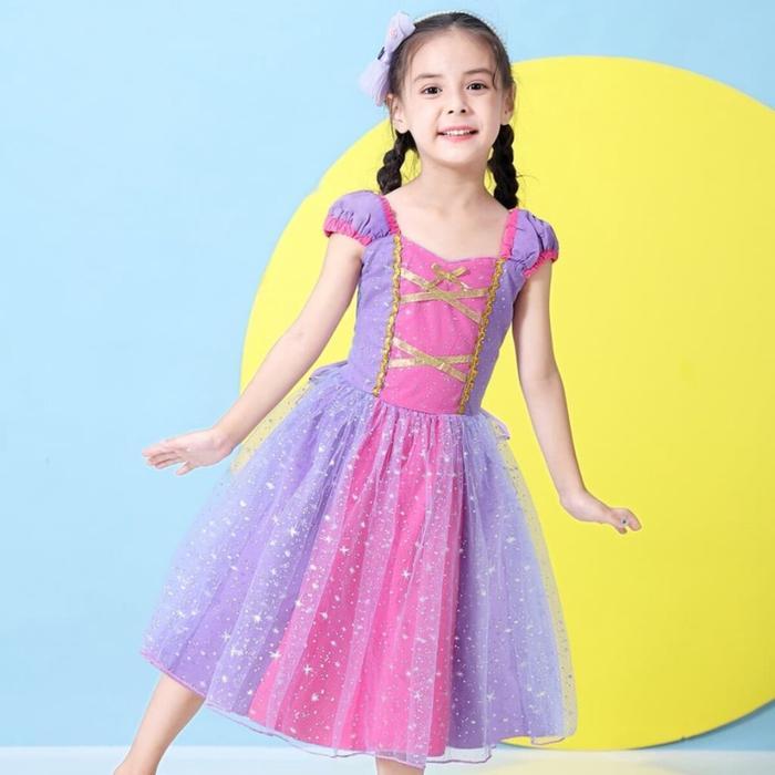 Gaun pesta anak / Baju Rapunzel Kostum Fashion Costume