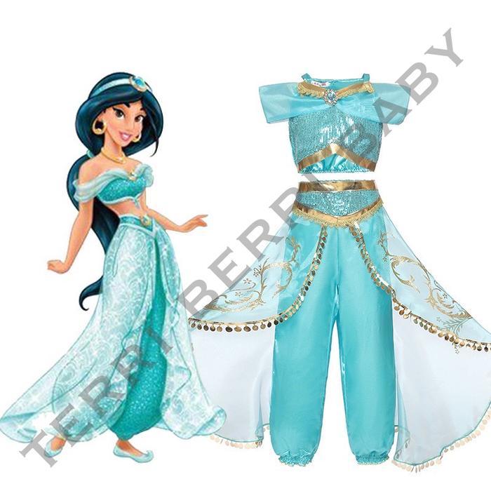 Kostum princess jasmine anak