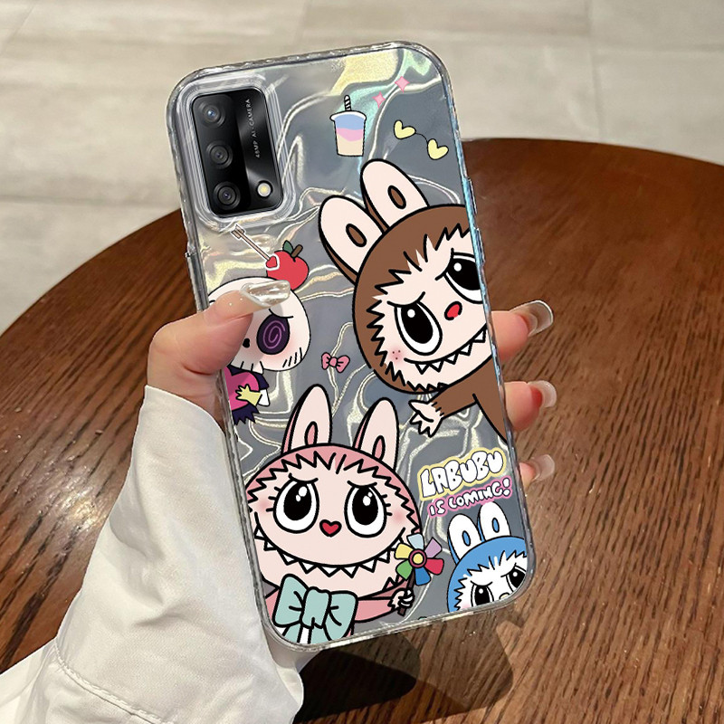 Casing Hp OPPO A74 A95 F19 F19s Case Casing Pola Anime HP Kasing Kasus ponsel transparan mewah Silik