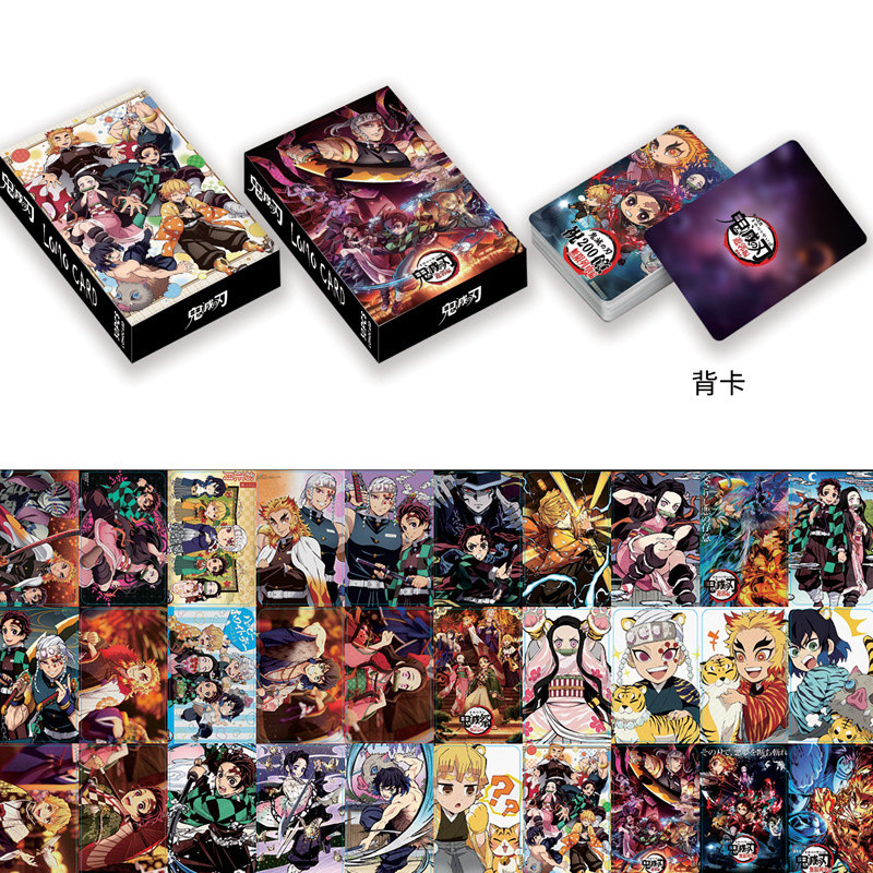 30pcs/set Lomo Cards Demon Slayer Japanese Anime Card Games Postcard Message Birthday Gift For Anime