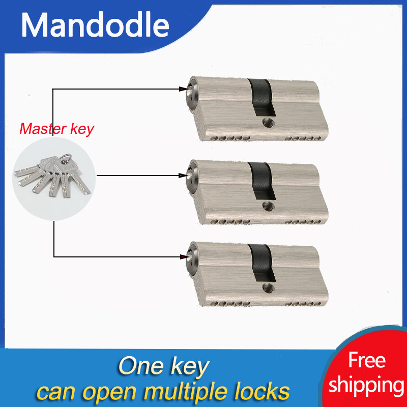 Smart lock door cylinder locker cylinder door with master key Indoor entrance door lock 60mm 70mm