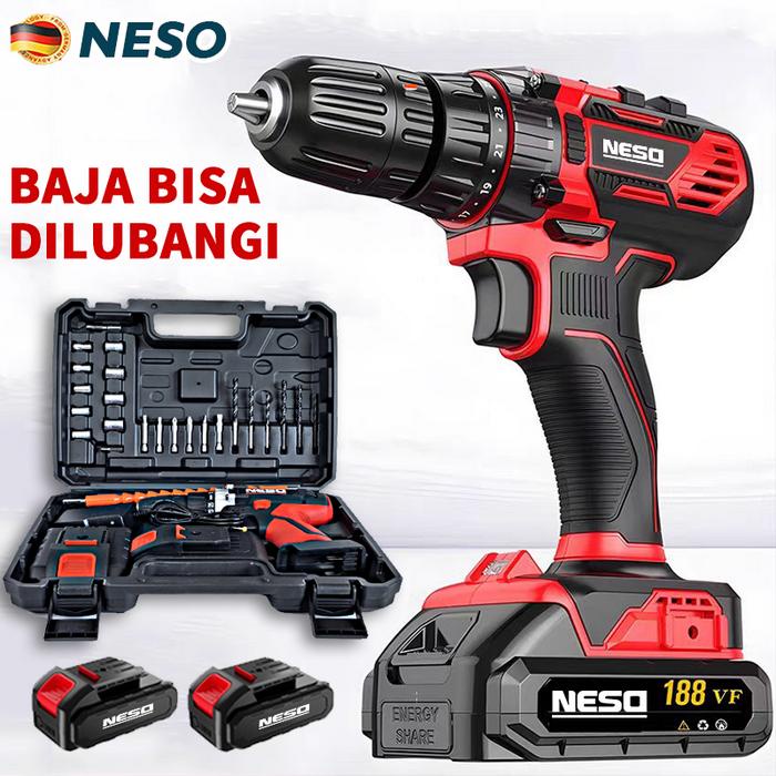 Terlaris - Neso German tools 3in1 Mesin Bor Listrik Bor Baterai Bor Listrik Bor Tanpa kabel Mesin