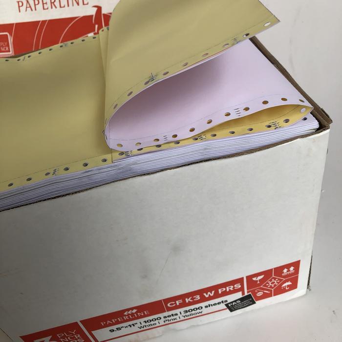 Continuous Form 3 PLY PRS kertas komputer Paperline K3 PRS