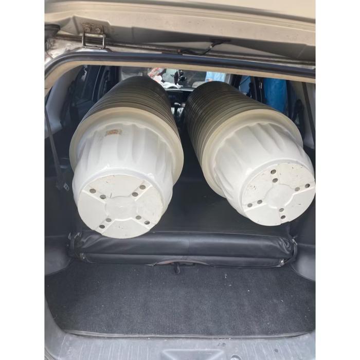 Yukkirim- Pot Tanaman 60Cm Besar Pot Bunga 60Cm Hitam Tebal Jumbo Kuat Tanaman Buah Plastik Putih