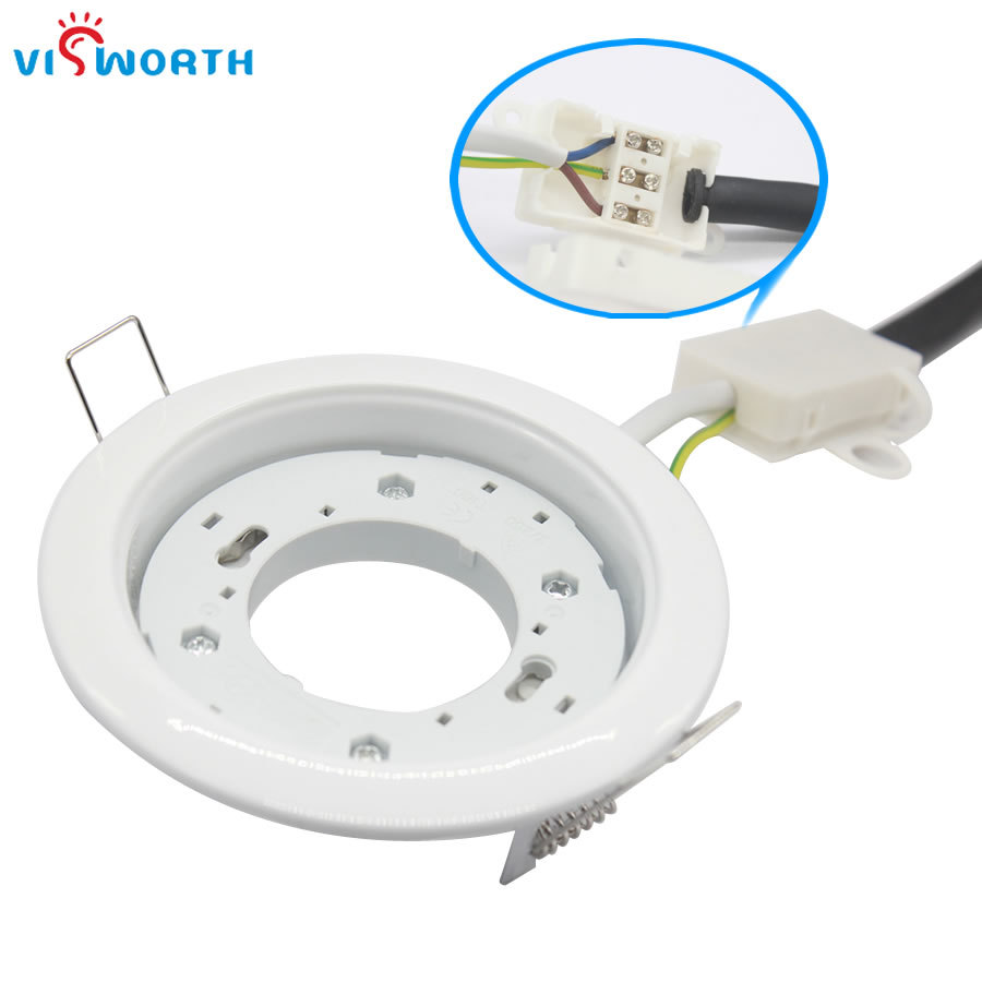 GX53 Base Lamp Base GX53 Lamp Holder Fix GX53 Led Bulb Gx53 Holder White Color Stainless Steel Base