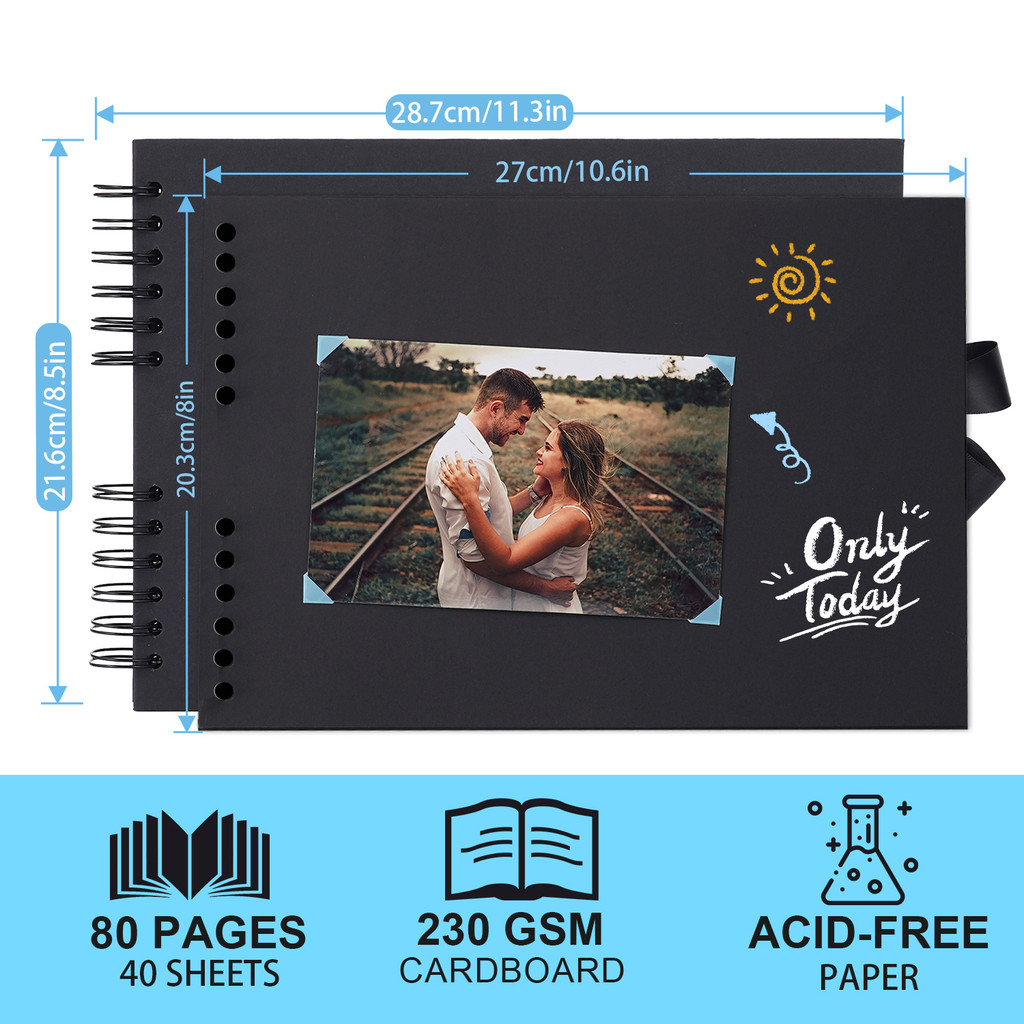 DIY Creative Scrap Book Album Wedding and Anniversary Handmade Paper Album Family Book with Scrap