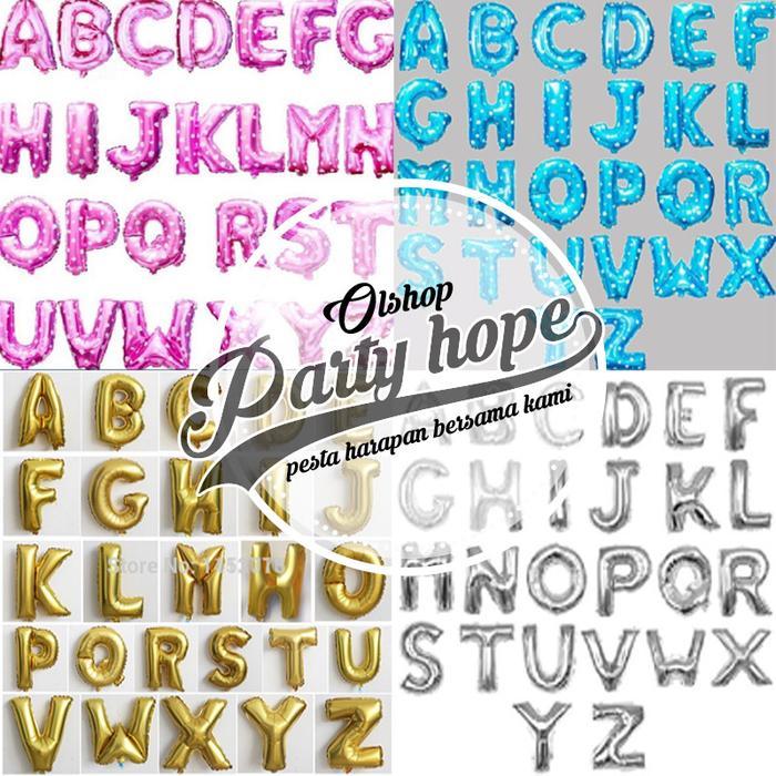 Balon Foil Huruf/ foil huruf / foil abjad
