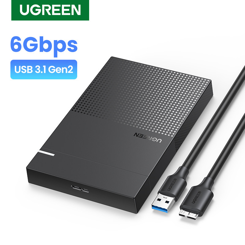 UGREEN HDD Case 2.5" Hard Drive Enclosure USB Type C SATA 5Gbps for SSD HDD 9.5 7mm External Hard Dr