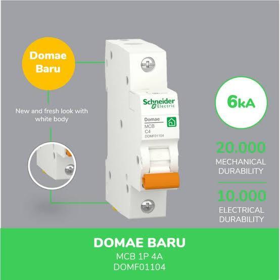 Mcb Schneider 1P 4A Domae Original