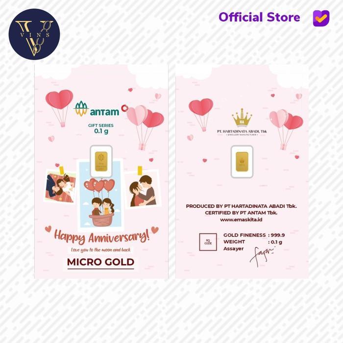 Micro Gold Antam Hartadinata Abadi Anniversary 2 (Lm) 0.1 Gram