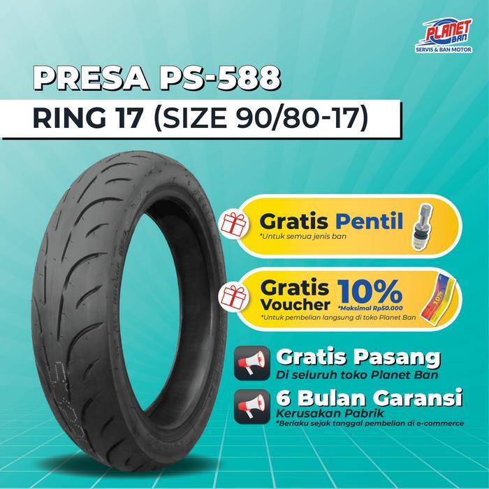 Ban Motor Ring 17 - 90/80 Presa PS-588 (Ban Motor Vixion, R15, Supra GTR, GSX150R, GSX-R150)
