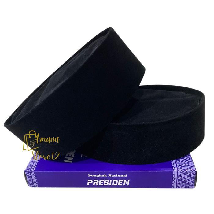 Songkok Nasional Hitam Non Ac / Songkok Kopyah Dewasa Termurah Muslim Peci