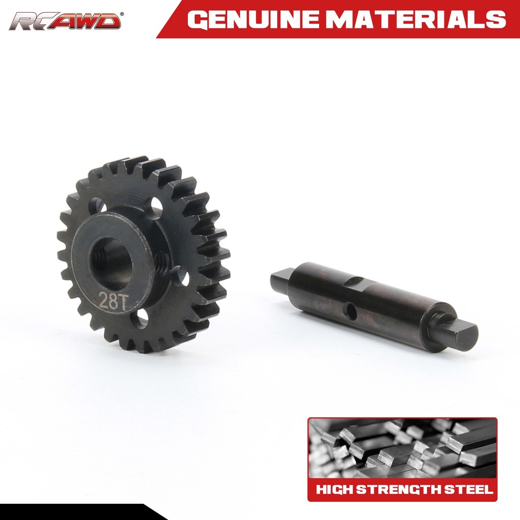 #45 steel 28T teeth Mod1 Light Weight Spool Gear (w/8mm Bore)+ spool shaft for Arrma 1/7 Felony Infr