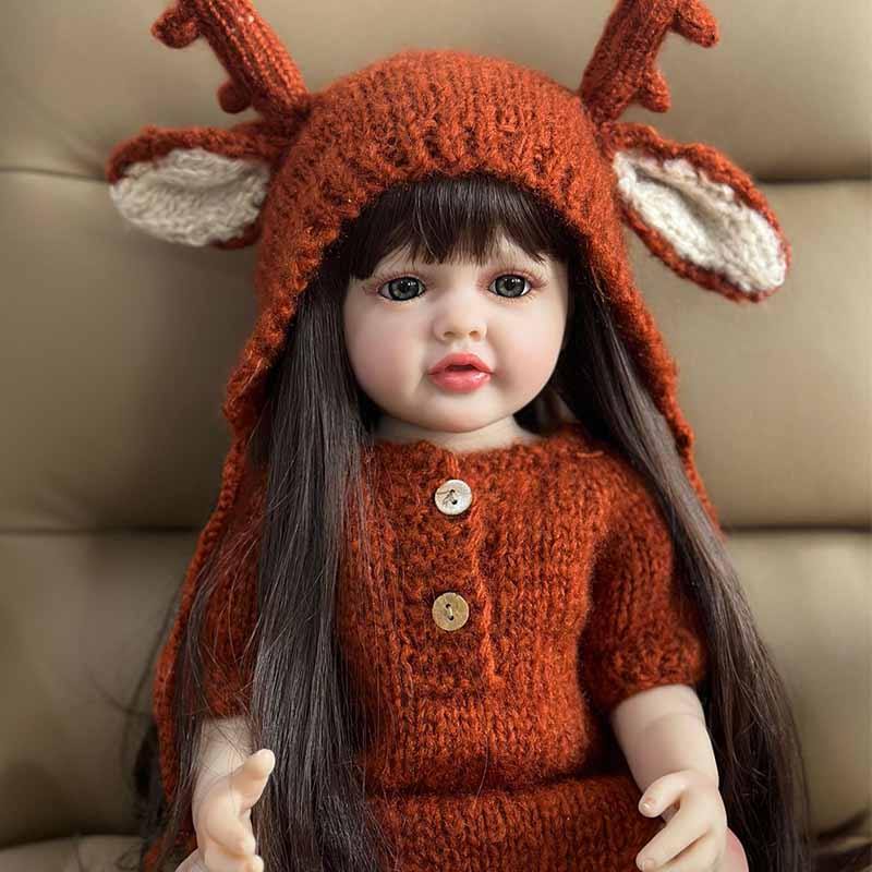 Beautiful Soft Reborn Baby Realistic Mini Baby Reborn Child With Hair Entity Doll for Girl  Toddler 