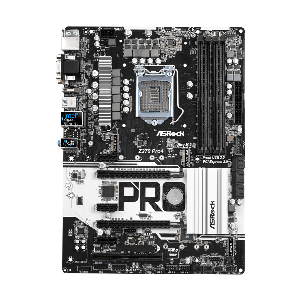 LGA 1151 Motherboard ASRock Z270 PRO4 Motherboard Intel Z270 Z270M DDR4 64GB PCI-E 3.0 USB3.1 ATX Fo