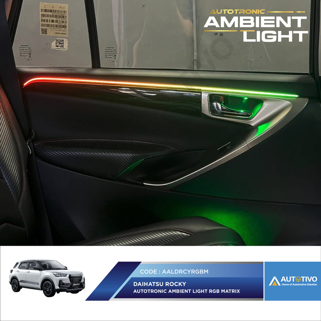 Ambient Light RGB Rocky Lampu Mobil interior Universal