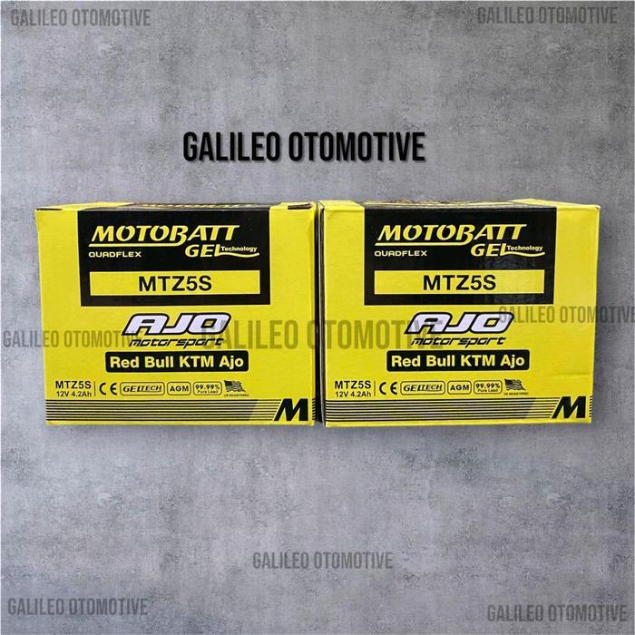 Aki kering Motobatt MTZ5S Motor Beat, Vario, Mio J, Karisma, Supra X 125, Xeon / Fino / Soul / Spin