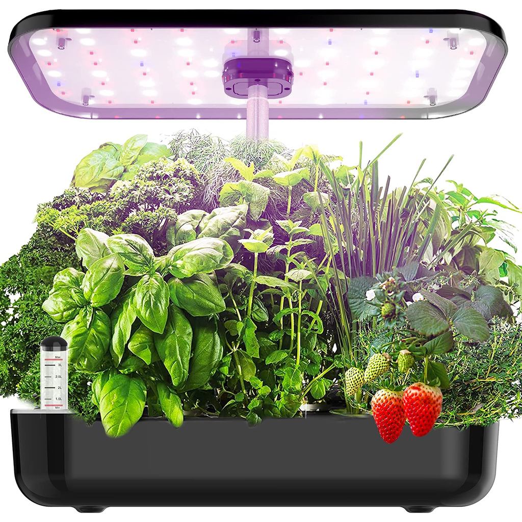Hydroponics Growing System 12 Pods Indoor Herb Garden Starter Kit