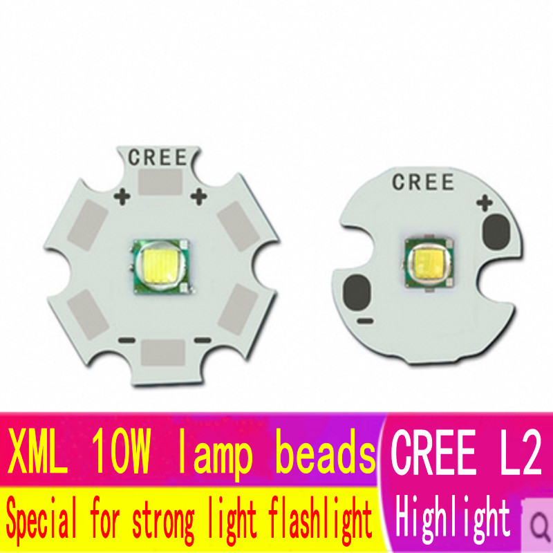 cree xml 10W white light LED strong light flashlight lamp beads replace CREE L2 L2U2 5050 lamp beads