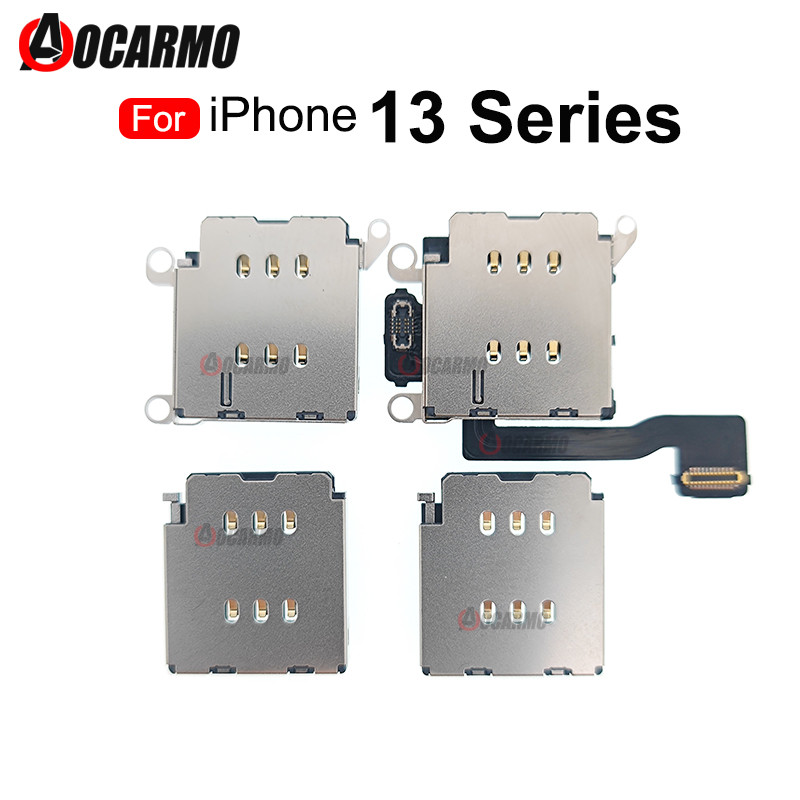New Dual Sim Card Reader Connector Flex Cable For iPhone 13 Pro 13ProMax / Single 13 Mini