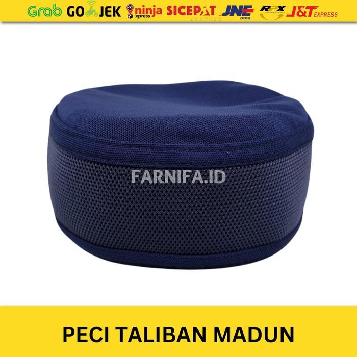 GROSIR (10 Pcs) Peci Bulat Madun Peci Songkok Kopiah Lipat Hitam Polos Putih Dongker Peci Bulat Bisa