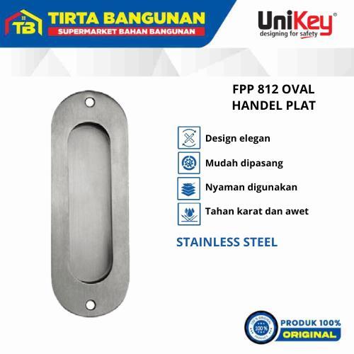 UNIKEY FPP 812 OVAL FLUSH PULL PLATE / TARIKAN / HENDEL PINTU TANAM