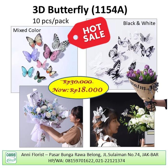3D BUTTERFLY 10 PCS/PACK KUPU2