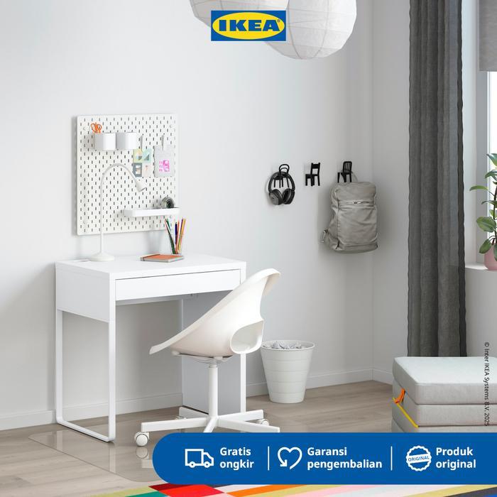 IKEA MICKE Meja Kerja dengan Laci Putih 73x50 cm