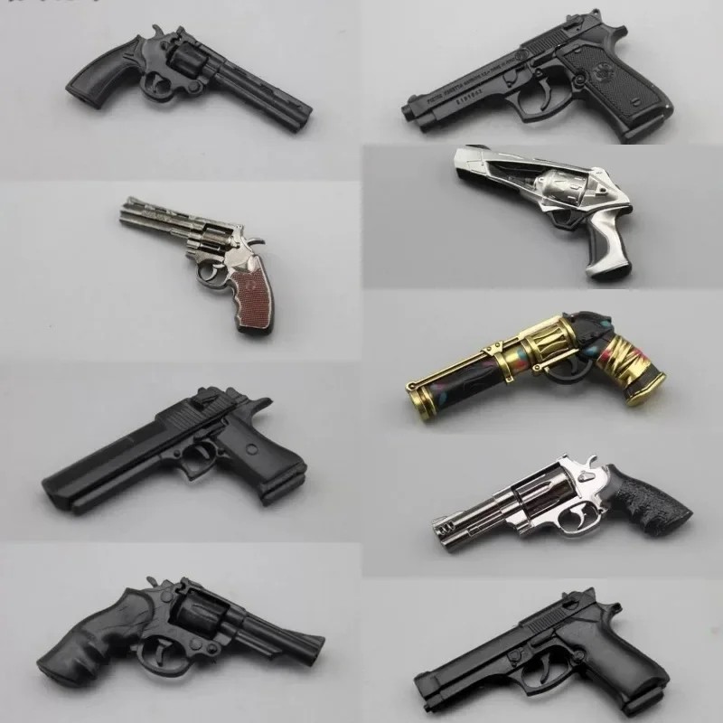 1/6 Scale Desert Eagle P38 PPK Revolver Soldier Mini Metal Alloy PVC Gun Pistol Handgun Model for
