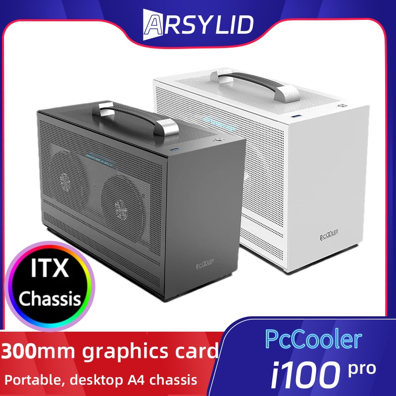 PcCooler I100 Pro A4 Chassis Small Desktop Computer Case Supports 300mm Graphics Card SFX PSU HTPC M