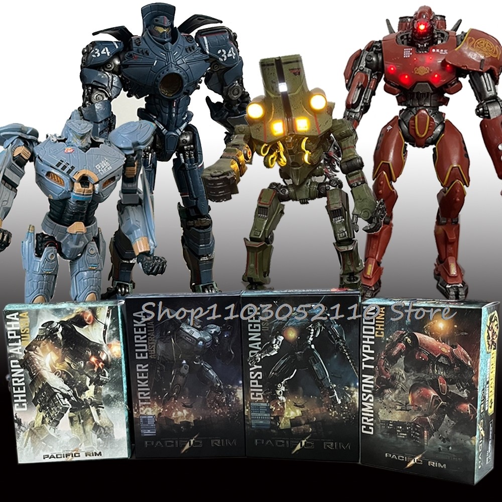 Neca Pacific Rim Figure LED Red Tramp Japanese Mecha Bandai Gipsy Danger Obsidian Fury The Eureka
