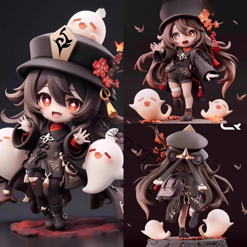 New Hu Tao Genshin Impact Figure Anime Collectible Doll Colorful Version Cute Ghost Girl Action