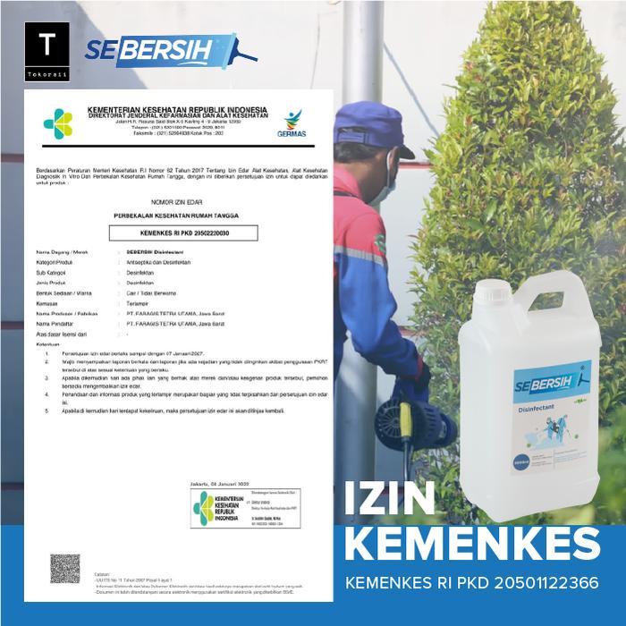 jwyw- Disinfectant Antiseptik Cairan Disinfektan Sebersih 5 Liter - Gojek