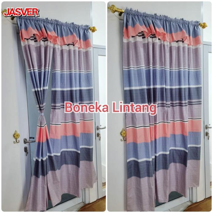 5jee- Bl Gorden Pintu Kamar - Hordeng Ruang Tamu - Korden Model Serut Motif Jasver